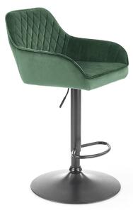 Barová stolička H-103 - tmavozelená / čierna