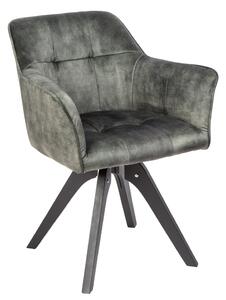 Dizajnová otočná stolička Giuliana zelený zamat - Posledný kus