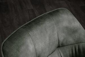 Dizajnová otočná stolička Giuliana zelený zamat - Posledný kus