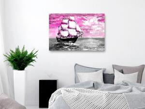 Obraz - Jarná plavba - ružová 90x60