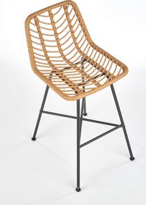 Barová stolička H-97 - prírodná / čierna