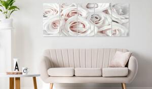 Obraz - Saténová ruža - ružová 200x80
