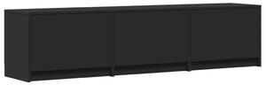 TV stolík s LED čierny 165x34x40 cm kompozitné drevo
