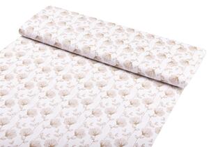 Biante Detské bavlnené posteľné obliečky do postieľky Sandra SA-252 Béžové poľné kvety Do postieľky 90x130 a 40x60 cm