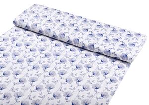 Biante Detské bavlnené posteľné obliečky do postieľky Sandra SA-254 Modré poľné kvety Do postieľky 90x130 a 40x60 cm