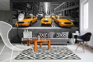 Panoramatická fototapeta - Taxi v meste