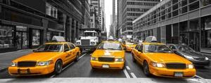Panoramatická fototapeta - Taxi v meste