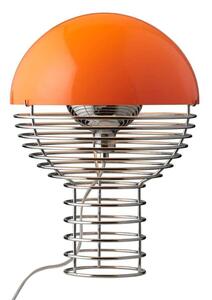 Verpan - Wire Stolová Lampa Ø30 Chrome/Orange Verpan - Lampemesteren