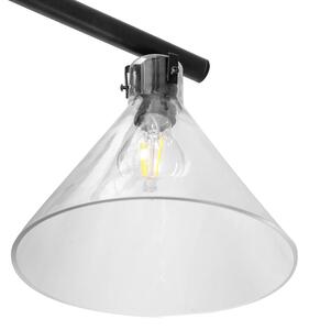 Toolight - Závesná stropná lampa Amber - čierna/transparentná - APP317-2CP