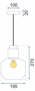 Toolight - Závesná stropná lampa Amber - modrá - APP433-1CP