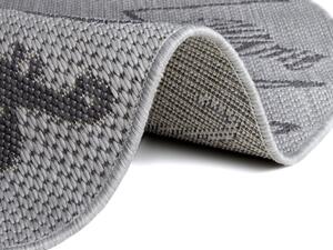 Mujkoberec Original Detský kusový koberec Flatweave 104887 Silver / Grey kruh – na von aj na doma - 120x120 (priemer) kruh cm