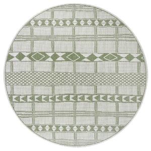 Hanse Home Collection koberce Kusový koberec Flatweave 104853 Green/Cream kruh - 120x120 (průměr) kruh cm