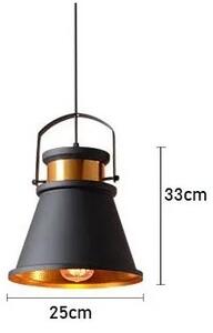Toolight - Závesná stropná lampa Asti A - čierna/zlatá - APP176-3CP