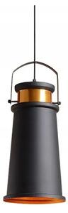 Toolight - Závesná stropná lampa Asti A - čierna/zlatá - APP173-1CP