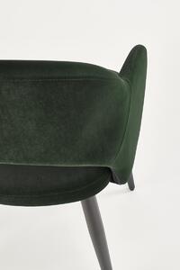 Jedálenská stolička K364 - tmavozelená / čierna