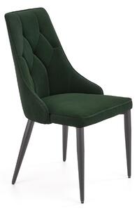 Jedálenská stolička K365 - tmavozelená / čierna