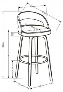 Barová stolička Braxton