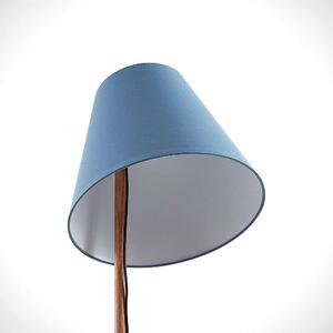 Lucande - Jinda Stojaca Lampa Blue/Wood - Lampemesteren