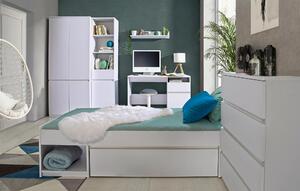 Detská posteľ s úložným priestorom Arca 195x90 - biela