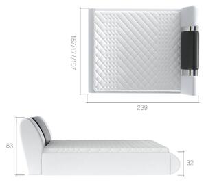 Manželská posteľ 160 cm Fabio (biela + čierna) (s roštom a úl. priestorom). Vlastná spoľahlivá doprava až k Vám domov. 1041666