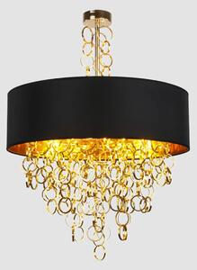 Toolight - Závesná stropná lampa Costa - čierna / zlatá - APP683-3CP