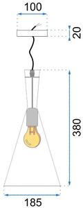Toolight - Závesná stropná lampa Costa B - čierna - APP079-1CP