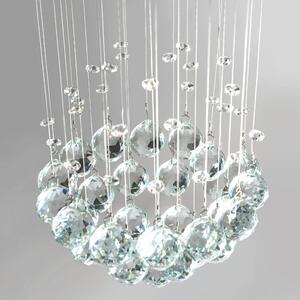 Toolight - Závesná stropná lampa Crystal - chróm - APP782-1C