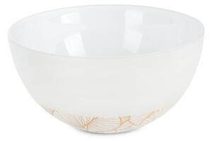 DEKORAČNÁ SKLENENÁ MISKA LIMITED COLLECTION LUNA 25X15 CM BIELA