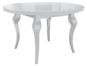 Rozkladací okrúhly stôl Julia FI 120, Farby:: biely lesk Mirjan24 5903211140228