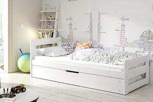 BMS Detská posteľ s úložným priestorom ERNIE 200x90 Farebné prevedenie: Biela