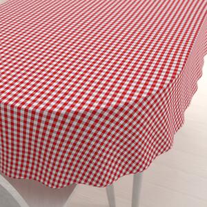 Biante Bavlnený oválny obrus Olivia OL-008 Červeno-biela kocka malá 100x140 cm