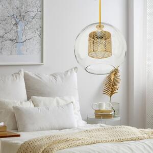 Toolight - Závesná stropná lampa Glass Loft - zlatá - APP554-1CP