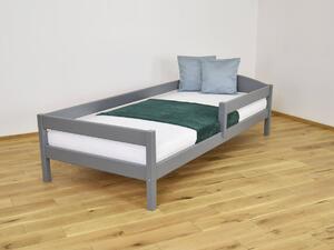 LU Detská posteľ Lipa so zábranou - sivá Rozmer: 160x80