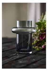 Sivá sklenená váza Lyngby Glas Tube, výška 20 cm