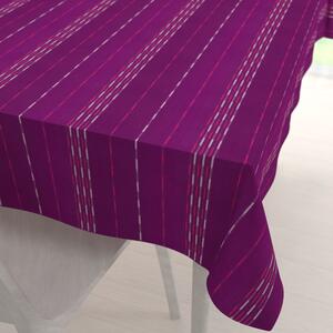 Biante Bavlnený obdĺžnikový obrus Olivia OL-002 Pásiky na fialovom 50x100 cm