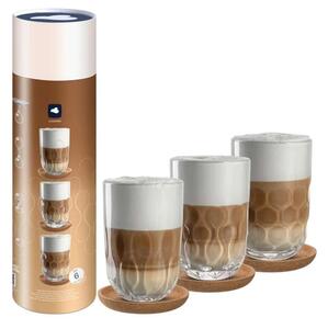 Leonardo poháre na latte s tanierikmi Gocce 390 ml 6 ks