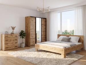 Spálňa NEJBY BARNABA PREMIUM 150K s posteľou 180x200 cm s vyšším čelom, dub wotan
