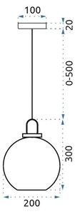 Toolight - Závesná stropná lampa Lassi - zlatá - APP442-CP
