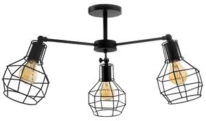 Toolight - Závesná stropná lampa Odessa - čierna - APP734-3C