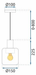 Toolight - Závesná stropná lampa Marble - čierna - APP1011-1CP