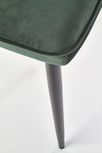 Jedálenská stolička K399 - tmavozelená / čierna