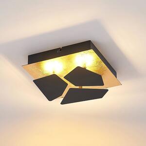 Lindby - Sorea LED Stropné Lampa Black/Gold Lindby - Lampemesteren