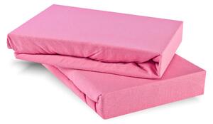 Plachta posteľná ružová jersey EMI: Plachta 200x220