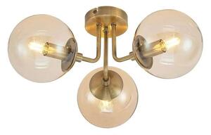 Lindby - Arnella Stropné Lampa Antique Brass/Amber Lindby - Lampemesteren