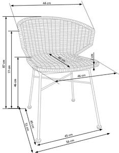 Záhradná stolička K407 - prírodná / čierna