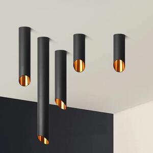 Toolight - Závesná stropná lampa Tube - čierna - APP571-1C
