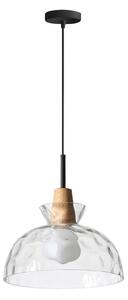 Toolight - Závesná stropná lampa Suez - čierna/transparentná - APP1184-1CPC