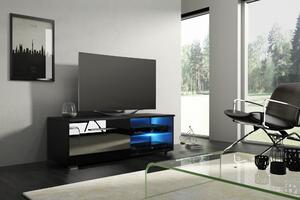 TV stolík/skrinka Mona 100 (čierna matná + čierny lesk). Vlastná spoľahlivá doprava až k Vám domov. 1000632