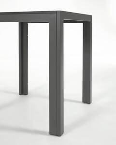 Sivý hliníkový vonkajší stôl Kave Home Sirley, 70 x 70 cm