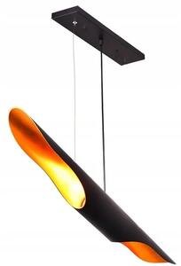 Toolight - Závesná stropná lampa Tube - čierna / zlatá - APP298-1CP